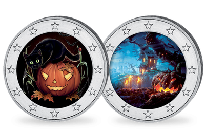 Les pièces de 2 Euros colorisées spécial «Halloween»